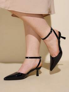 CUCCOO CURVES 女士宽楦高跟鞋 - 靜夜黑色 - 查看 3