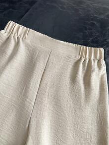 GlowEve Women's Summer Casual Commuting Vest And Shorts 2 Pieces Set - Apricot - View 5