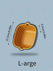 6/2 件套，滤水篮，双层沥水篮，塑料滤水篮，可重复使用的洗衣篮，厨房家用滤水篮，果蔬清洗篮，厨房用品，厨房小工具，厨房配件 - 彩色 - 查看 12