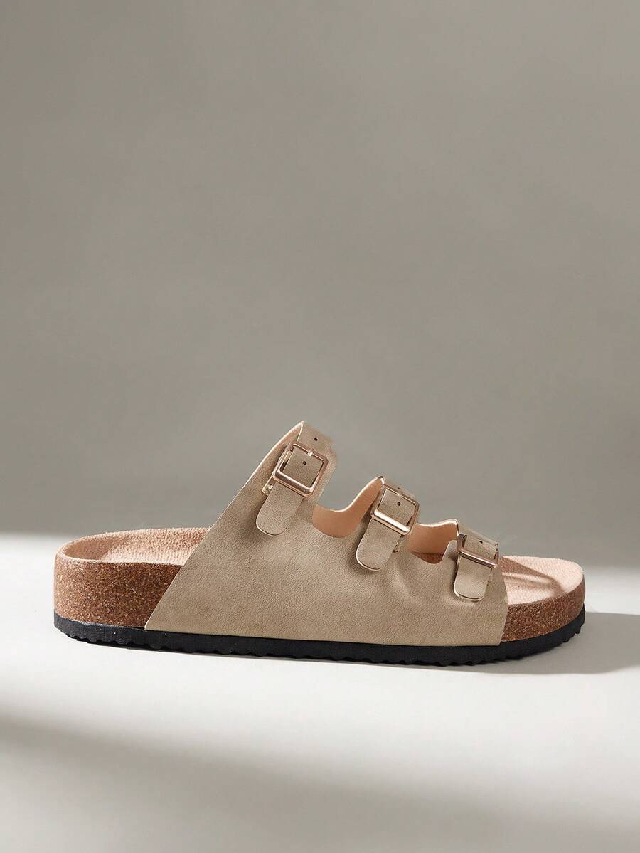 Solecia Woman Shoes Fashionable Thick-Soled Slippers For Versatile Use For Spring And Summer Vacation Shoes Summer Spring Shoes Spring Break Easter For Christmas - Khaki - View 1