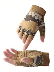 1PC Anti Slip Wear Resistant Breathable Shock Absorbing Protective Tactical Half Finger Gloves Men Women Outdoor Cycling Fitness Training Sports - Multicolor - View 6