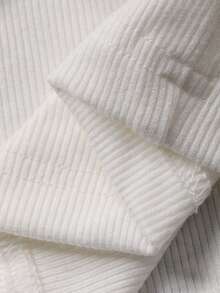 DAZY 花卉图案撞色滚边无袖修身夏季女式背心 - 白色 - 查看 7