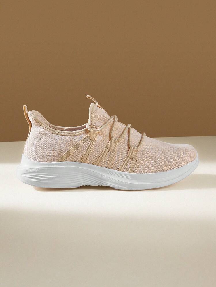 CUCCOO EASI Cloud Soft Sole, Women's Integrated Running Shoes, Breathable Mesh Skipping Rope Sneakers, Light Walking Shoes, Walking On The Feet, Soft Elastic Running Shoes, Women's Breathable Sneakers, Gym Training Jogging Shoes, Fashionable Light-Colored, Integrated Street Jogging, Retro Casual Style