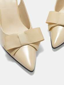 CUCCOO CURVES Giày cao gót mũi nhọn dáng rộng, cỡ lớn, thời trang, thích hợp cho mùa xuân, lễ Phục sinh và Giáng sinh. - Màu nâu hạnh nhân - Xem 8