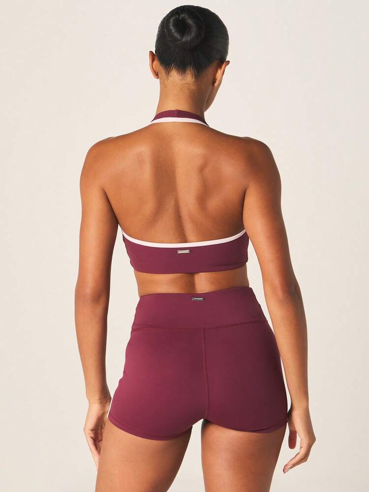 Missguided x Playboy Tiefer V-Ausschnitt Träger Kreuz Vorne Sport-BH für aktive Frauen