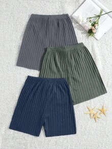 SHEIN Cottnline Juego de 3 paquetes de prendas inferiores para el hogar/pijama multicolor para mujeres - Multicolor - Ver 2