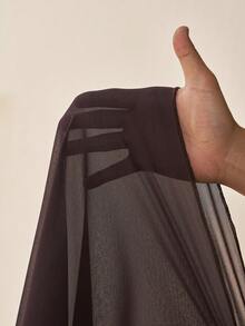 Zivah 2026 女士休闲沙滩度假薄纱方巾罩衫，棕色 - 棕色 - 查看 10