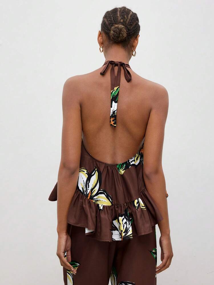 SHEIN Maija Ensemble deux pièces MAIJA avec un top court tie dye et une jupe longue fluide