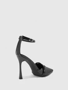 CUCCOO BIZCHIC 女士时尚优雅尖头搭扣高跟鞋 - 黑色 - 查看 8