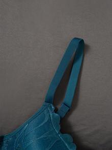 DesireSculpt 3件套性感蕾丝拼接女士文胸套装 - 彩色 - 查看 6