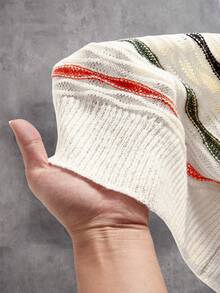 ROMWE MEN Áo len ngắn tay kẻ sọc ombre dành cho nam - Nhiều màu - Xem 6