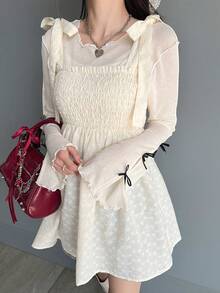 FRIFUL Women's Fashionable Vacation Cute Style Halter Top - White - View 4