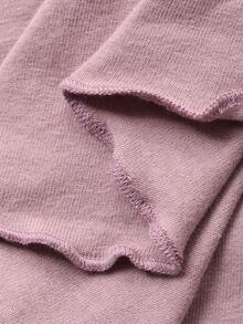 DAZY 2pcs Women's Contrast Trim Floral Print Cardigan & Elastic Waist Loose Pants Pajama Set, Spring - Pink - View 8