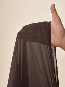 Zivah Đầm maxi dài dáng suông, chất liệu chiffon mỏng, thích hợp cho kỳ nghỉ hè, đi biển, năm 2026 dành cho nữ. - màu nâu - Xem 9