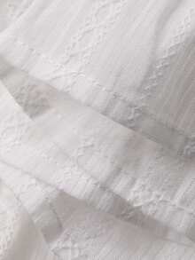 DAZY Damen Hemd mit Umlegekragen, koreanischer Stil mit Schleifenträger, frischer Sommer Kurzarm Shirt, süße Oberteile - Weiss - Übersicht 7
