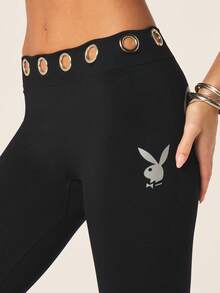 Missguided x Playboy 女士紧身裤 - 黑色 - 查看 5