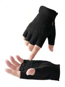 1PC Anti Slip Wear Resistant Breathable Shock Absorbing Protective Tactical Half Finger Gloves Men Women Outdoor Cycling Fitness Training Sports - Multicolor - View 4