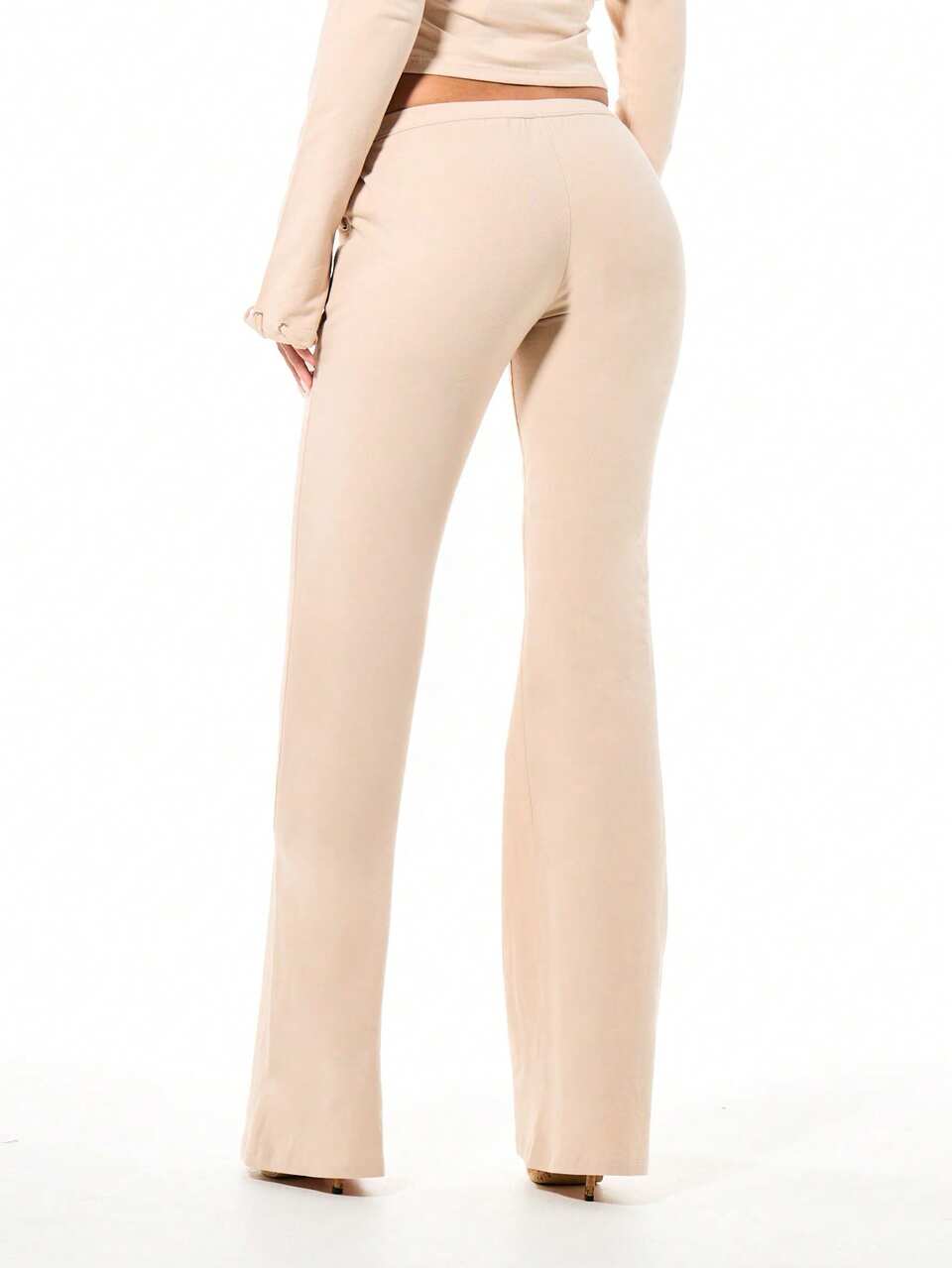 SUMWON WOMEN Lace Up Eyelet Flare Leg Trousers