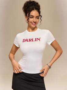 Firalyn New Arrival Spring/Summer Letter Print Slim Fit Sporty T-Shirt - Multicolor - View 3