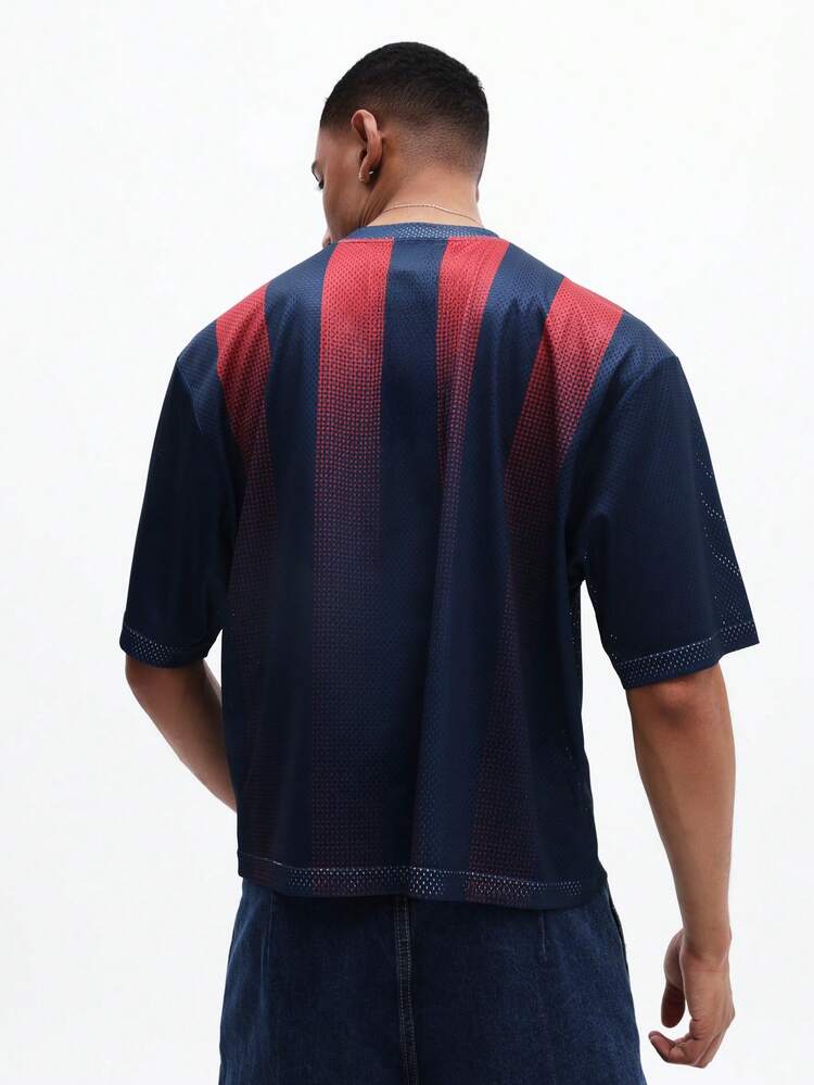 Mesh Jersey Tee With Number Print