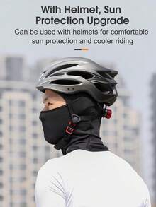 WEST BIKING 透气防晒骑行头套，适合骑行和摩托车骑行 - 黑色 - 查看 2
