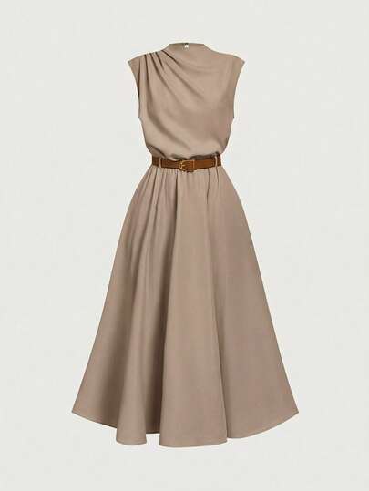 Firerie Kids Teen Girls' Elegant Solid Color Sleeveless Dress Summer Y2k Vacation Goth Gothic Streetwear Sumwon Burgundy Holiday Vintage Boho Festival Gras Party Cute Birthday Boys Modest Home Casual Cozy