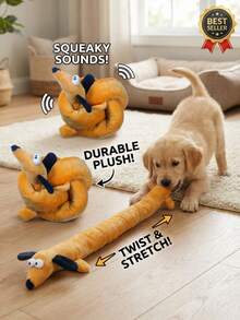 PETSIN 长条仿真腊肠犬毛绒玩具，内置BB弹吠叫声，可与狗狗进行互动拔河游戏 - 彩色 - 查看 6