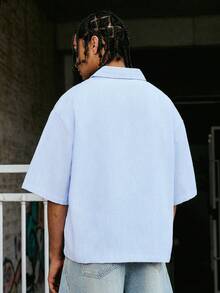 PAVTROS 男士短袖前开襟休闲夏季衬衫 - 彩色 - 查看 2