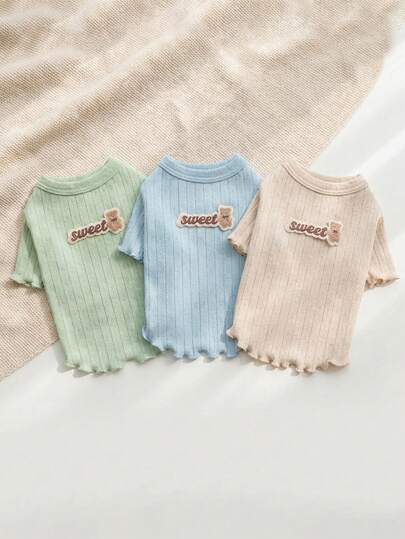 PETSIN 1pc Cat/Dog Universal Clothes, Soft, Breathable, And Comfortable T-Shirt, Casual Pet Pullover For Spring And Summer