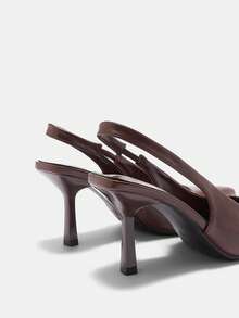 CUCCOO CURVES Zapatos de mujer de tacón alto de diseño de placa ligera de PU de punta versátil de moda diaria - Café integral - Ver 9