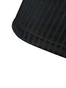 GymBeat Men's Letter Print Long Sleeve Sports Polo T-Shirt - Black - View 4