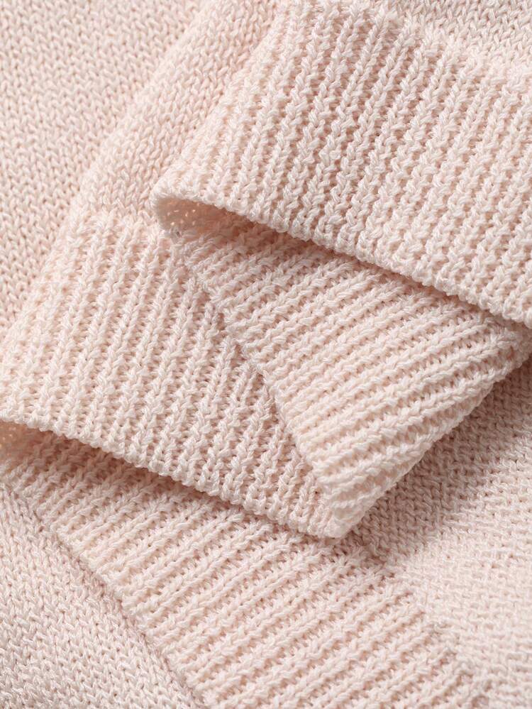 Women's Loose Fit Solid Color Scoop Neck Short Sleeve Casual Vacation Lightweight Knit Top, Summer