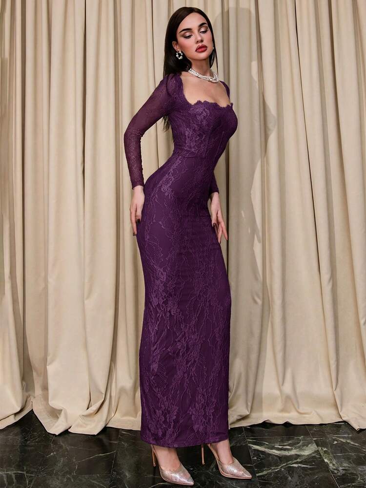 shay lace dress berry Two Sister's the Label Shay Lace Dress - Berry