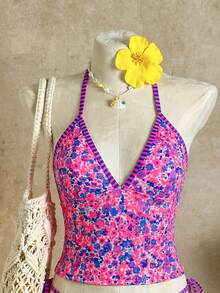 Swim Mod Bộ bikini họa tiết hoa nhiệt đới dễ thương, giản dị - Nhiều màu - Xem 5