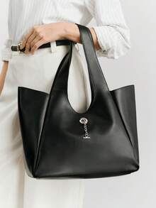 SHECARRY Women's Tote Bag, Large Capacity Shoulder Bag, Suitable For Commuting And Daily Use - Black - View 8