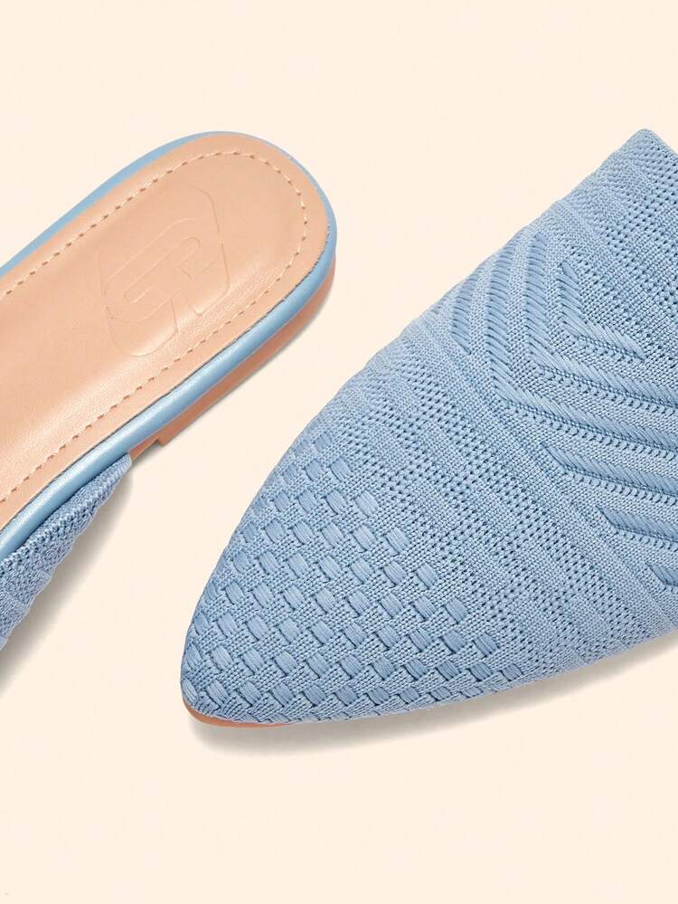 CUCCOO BASICS New Spring/Summer Outdoor Women Flat Pointed Toe Mule Slippers, Casual Closed Toe Thick Sole Non-Slip Sandals Spring Shoes