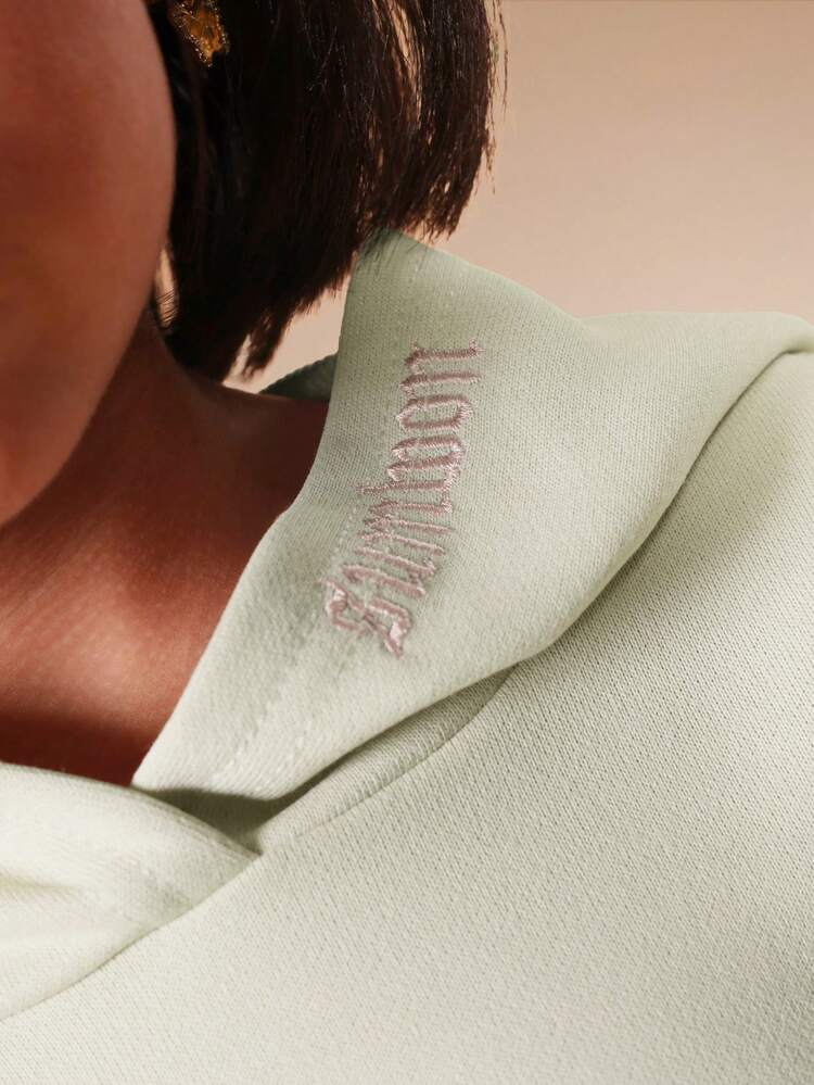 Hooded Sweatshirt Dress With Print