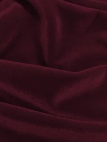 Franclia 优雅休闲丝绒V领长袖T恤，香槟色，秋冬款 - 酒紅色 - 查看 6