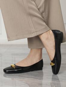 Sleekvia Zapatos casuales de viaje diarios con diseño de hebilla para mujer - Negro - Ver 3