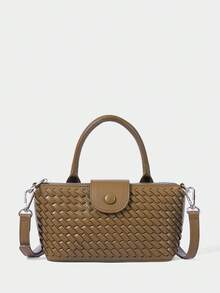SHECARRY Ladies Handbag, Compact Shoulder Bag - Olive Green - View 2