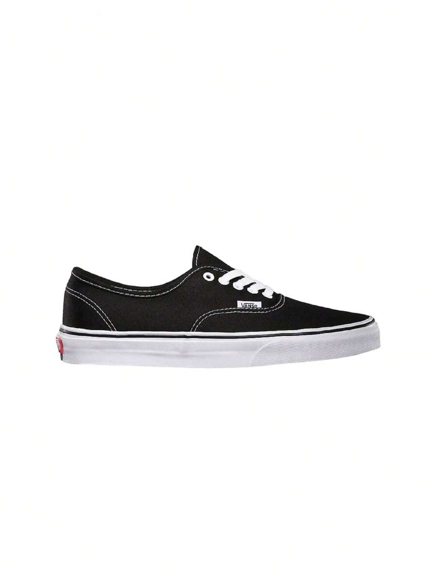 Authentic Women Casual Athletic Shoes Black VEE3 BLK - Black and White - View 1