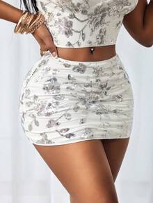 BamGleam Chân váy ngắn đính sequin gợi cảm, thời trang dành cho nữ, thích hợp cho mùa hè. - trắng - Xem 5
