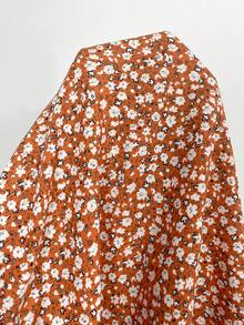 SHEIN Clasi Áo hai dây nữ màu hồng họa tiết hoa nhí thời trang, thanh lịch, thích hợp mặc riêng hoặc mặc nhiều lớp trong nhiều dịp. - trái cam - Xem 7