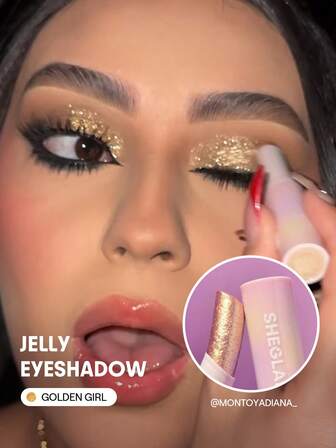 BâTon De Fard à PaupièRes Crystal Jelly Glaze-Golden Girl-Multi-Usage-Paillettes Scintillantes-Longue Tenue-Haute Pigmentation Paillettes Marque Beauté Visage Maquillage Maquilliage CosméTique Pour Femmes Filles Parfait Pour Hiver Printemps ÉTé IdéAl Pour Y2K ÉLéGant Mode Adapté Pour Anniversaire FêTe Des MèRes Cadeau FêTe PrêT Meilleure Couleur