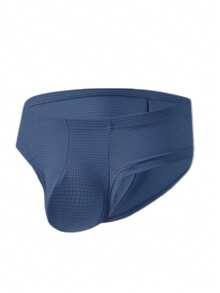 SHEIN 男士弹力柔软性感露臀丁字裤，诱人T字后背三角裤 - 藍色 - 查看 6