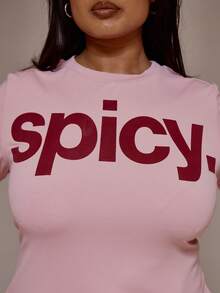 MUSERA Figurbetontes Kurzarm-Oberteil in Große Größen "Spicy" für Frühling Sommer Urlaub, süßer Y2K-Stil, Festival Ibiza, Lässig Elegant Flughafen - Pink - Übersicht 6