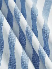 SHEIN Essnce 三件套休闲简约风女式宽松长裤，黑、白、蓝白条纹西装裤，春夏百搭 - 彩色 - 查看 10