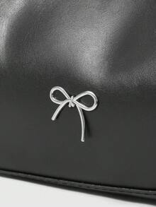 ROMWE Grunge Punk 女士时尚丝巾图案腋下单肩手提包 - 黑色 - 查看 3