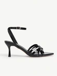CUCCOO CHICEST Classic Simple Fashion Sexy High Heel Sandals Strap Combination Banquet Party Prom High Heel Sandals - Black - View 8