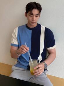 DAZY Men Colour Block Knit Top - Multicolor - View 5